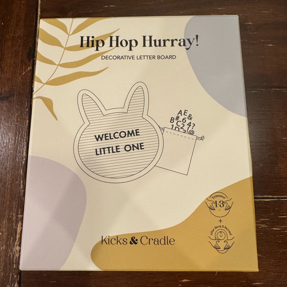 Kicks And Cradle Hip Hop Hurray!! Letter Board